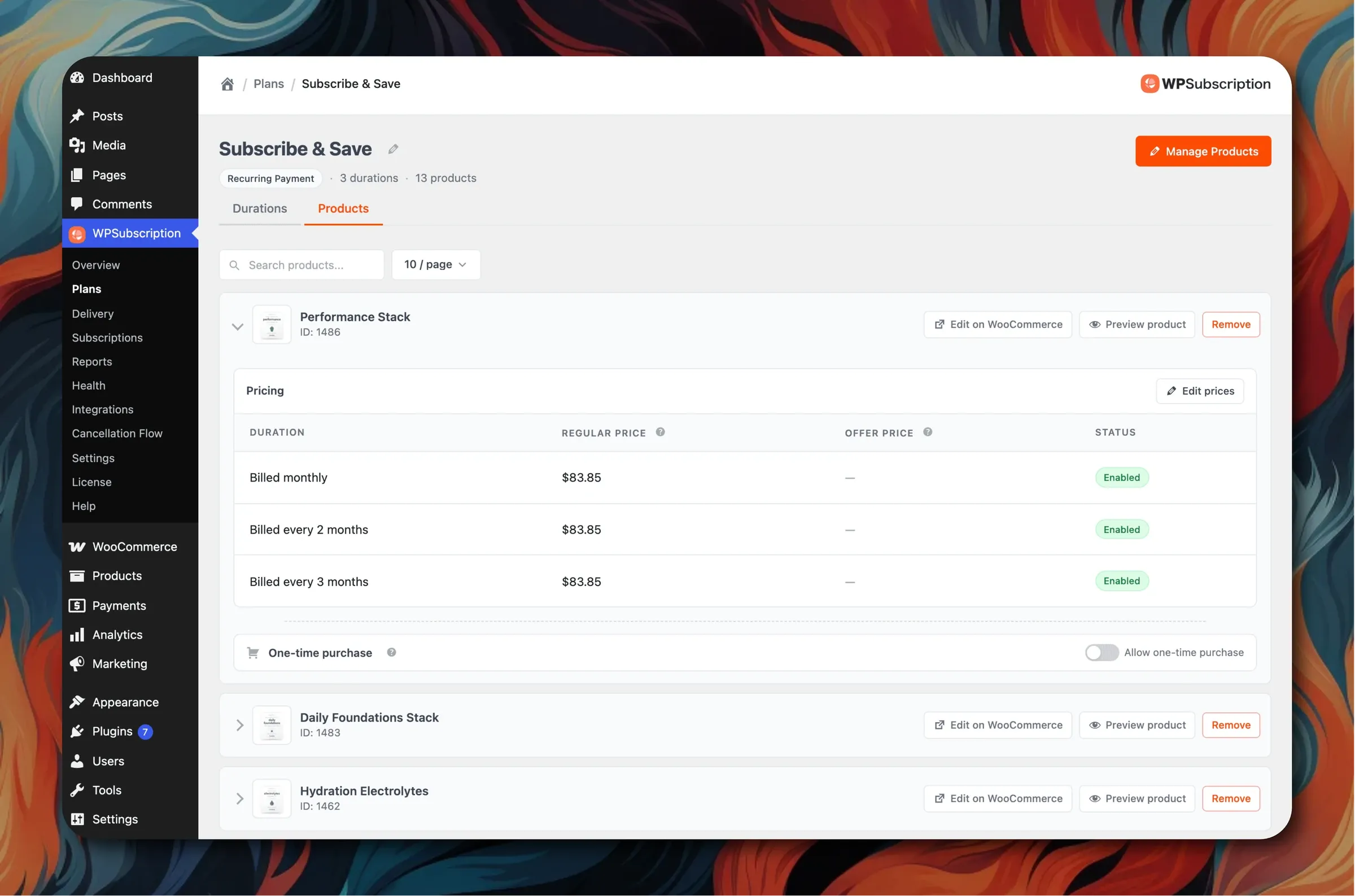 WPSubscription Plan Durations and Offer Pricing