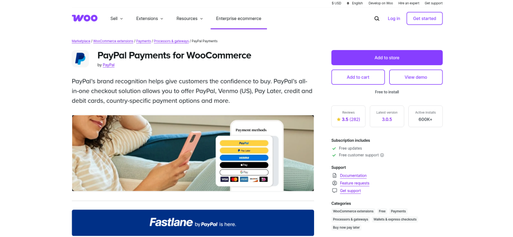 paypal payments for woo