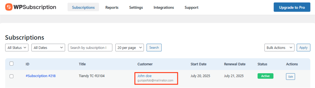 WPSubscription