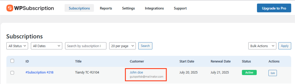 WPSubscription