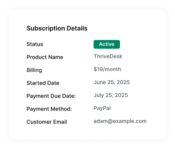 subscription details