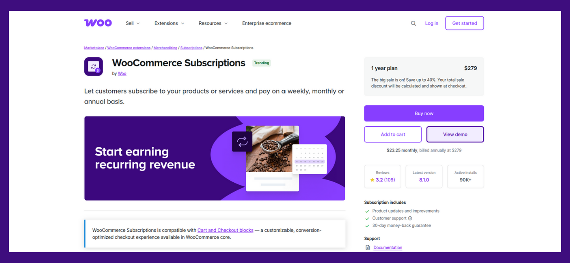 7 Best Subscription Plugins for Selling WordPress Themes woo