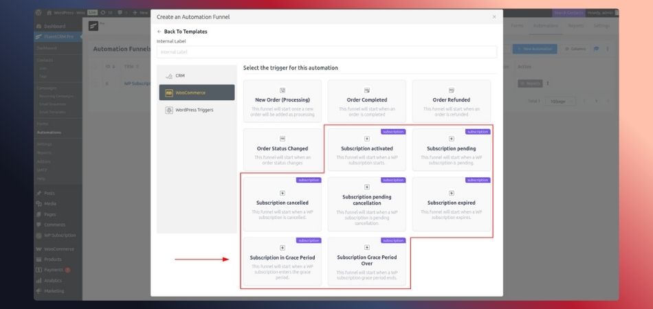 How to Automate WooCommerce Subscription with FluentCRM fluentcrm automation