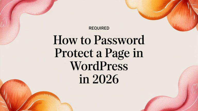 password protect a page in wordpress blog banner