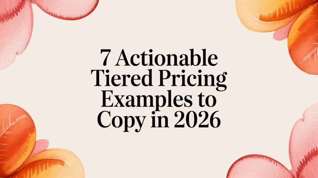 tiered pricing examples headline